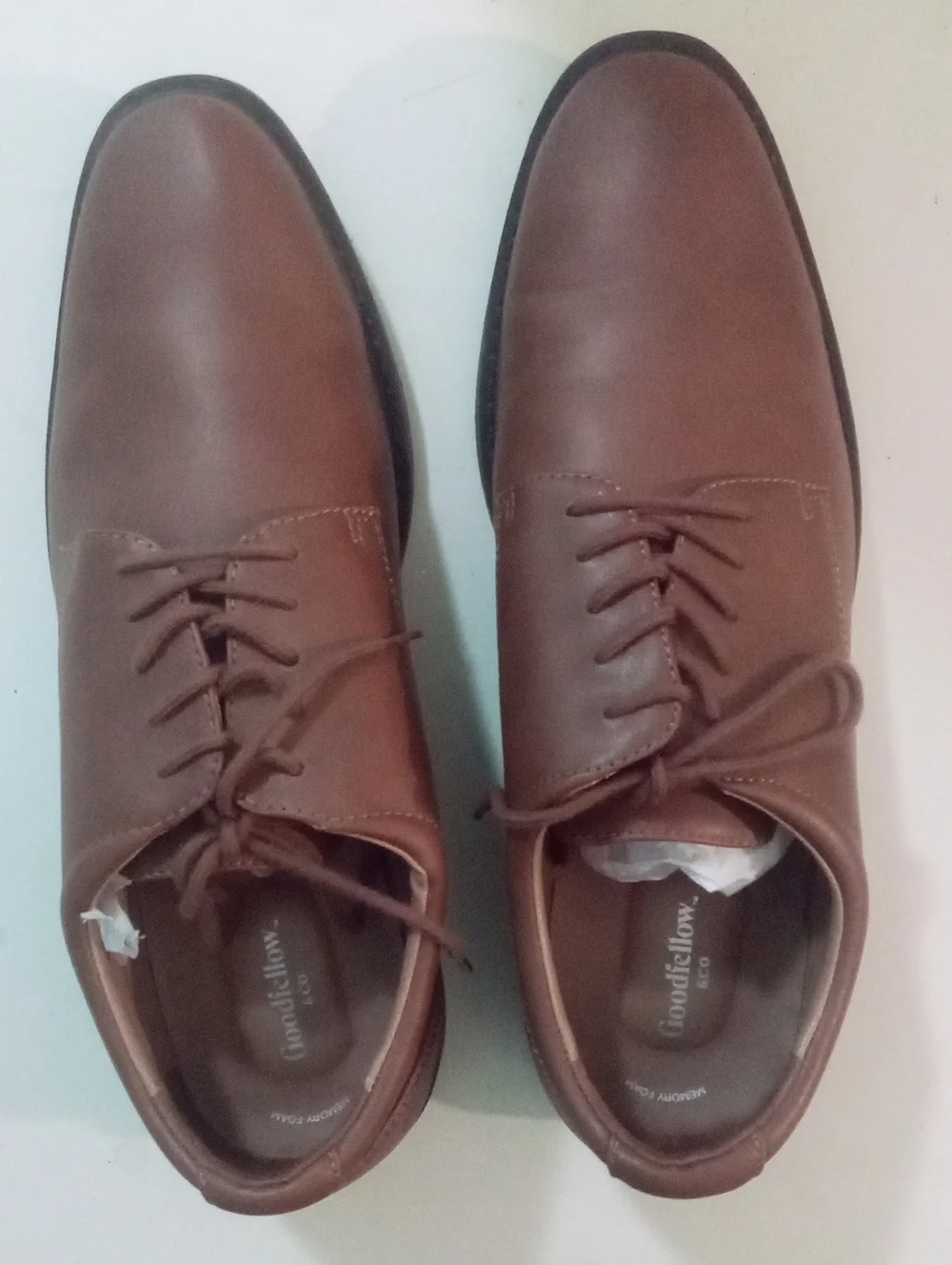 Goodfellow & Co Men’s Tan Brown Leather Oxford Dress Shoes Sz 10 1/2 NWT $40